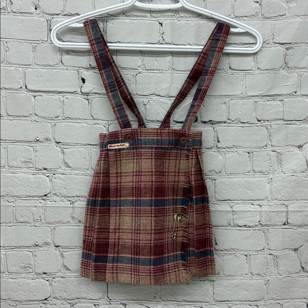 Vintage Sears Winnie the Pooh Plaid  Little Sister Skirt